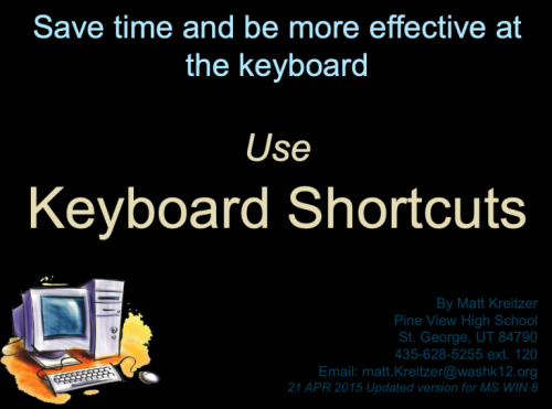 Key Board shortcuts flyer