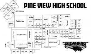 floor plan map of Pine View High School