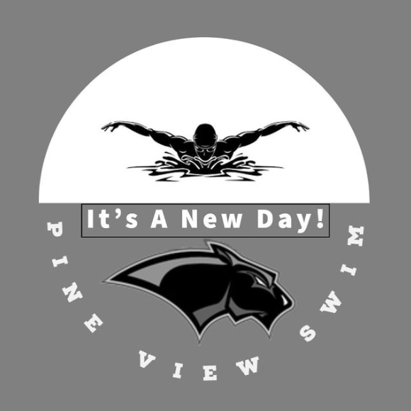 It's a new Day Pine View Swim logo